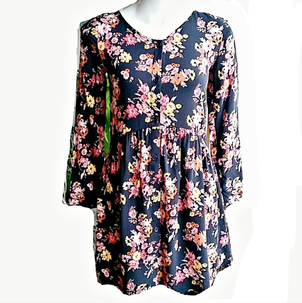 Art Class Floral Boho Prairie Print Dress Fit and Flare Size 10-12 yrs